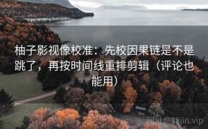 柚子影视像校准：先校因果链是不是跳了，再按时间线重排剪辑（评论也能用）