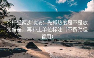 茶杯狐两步读法：先抓热度是不是放大偏差，再补上单位标注（不费劲但管用）