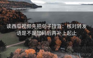 读西瓜视频先把句子拉直：核对转发语是不是加码后再补上起止